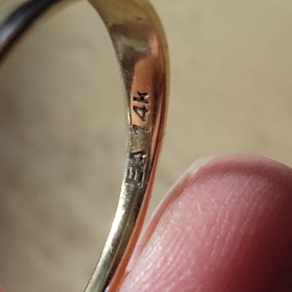 14K Gold Ring Can Be Engagement And Wedding Band 2 Rings
